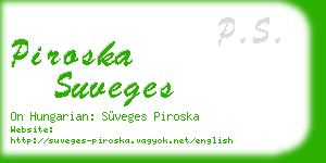 piroska suveges business card