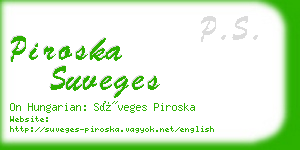 piroska suveges business card